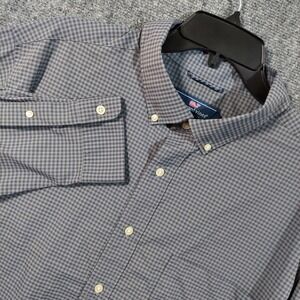 Vineyard Vines Shirt Mens Large Tall Classic Fit Tucker‎ Performance Stretch